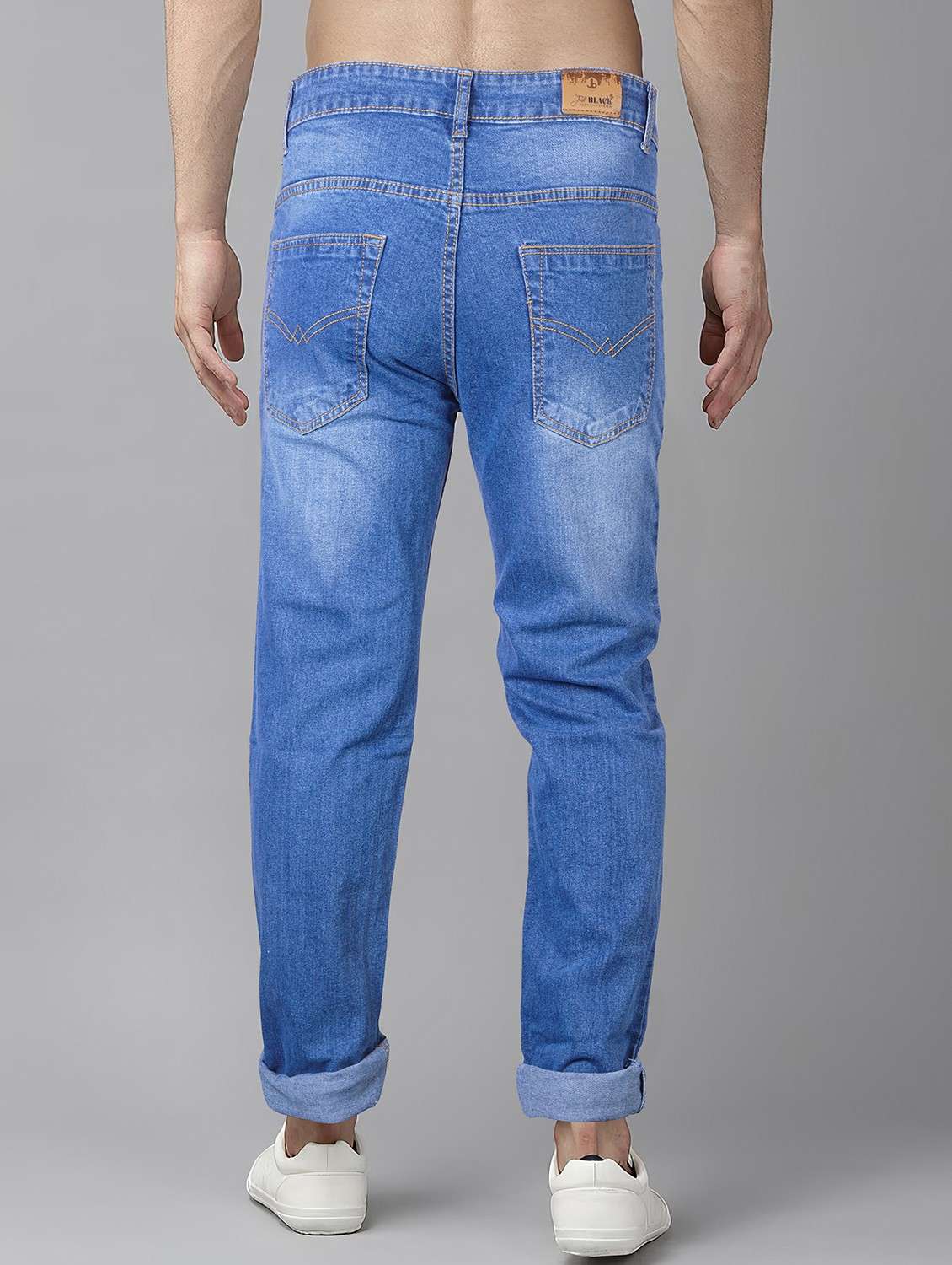 men washed mid rise full length jeans - 22084518 -  Standard Image - 3