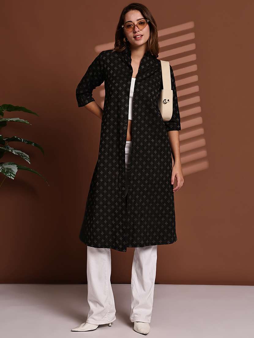 black cotton shrug - 22084524 -  Zoom Image - 0