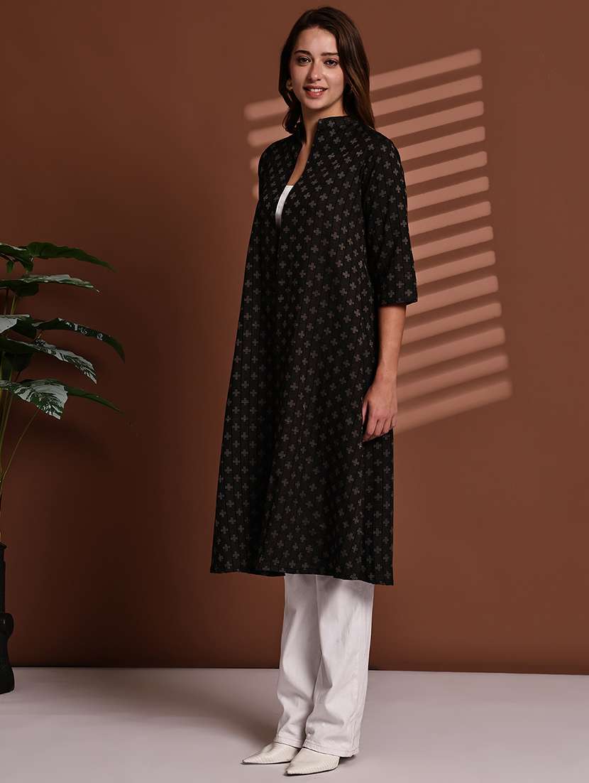 black cotton shrug - 22084524 -  Standard Image - 3