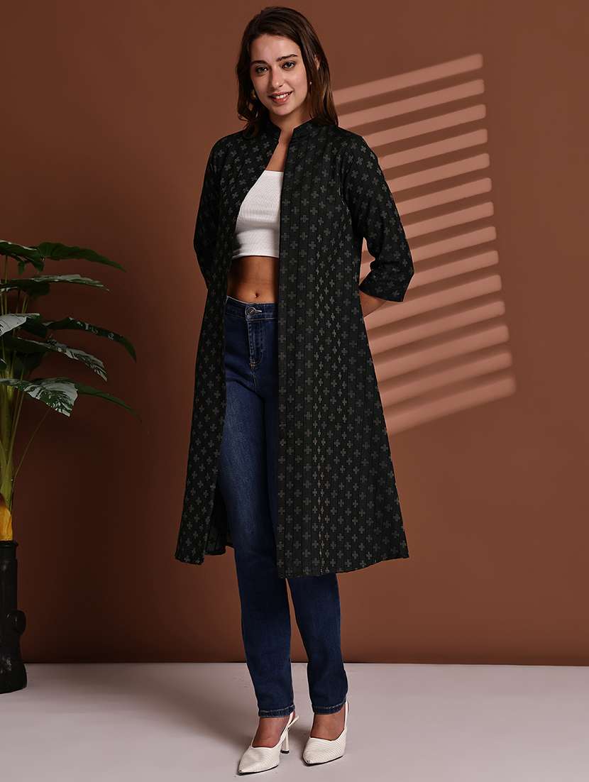 blue cotton shrug - 22084525 -  Standard Image - 3