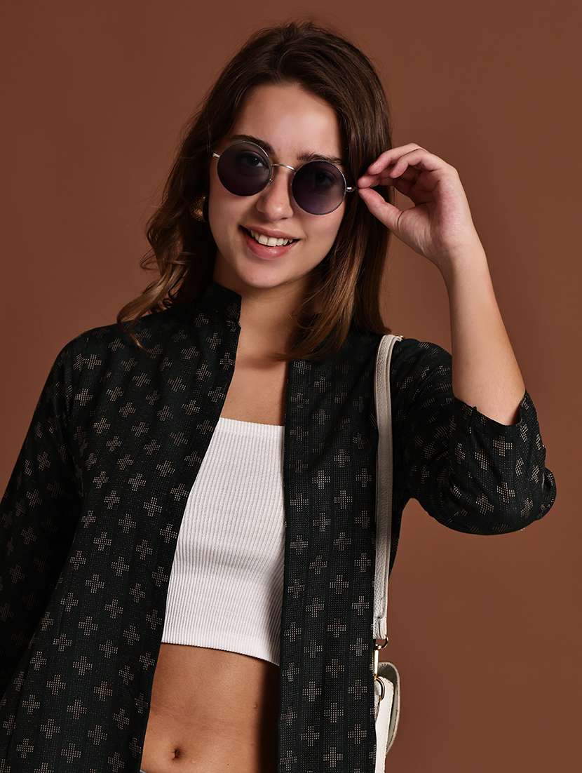 blue cotton shrug - 22084525 -  Standard Image - 5