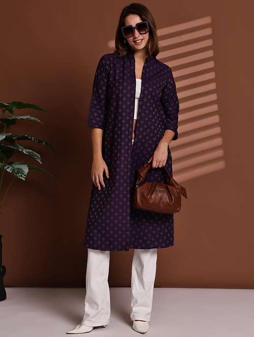 purple cotton shrug - 22084526 -  Standard Image - 0