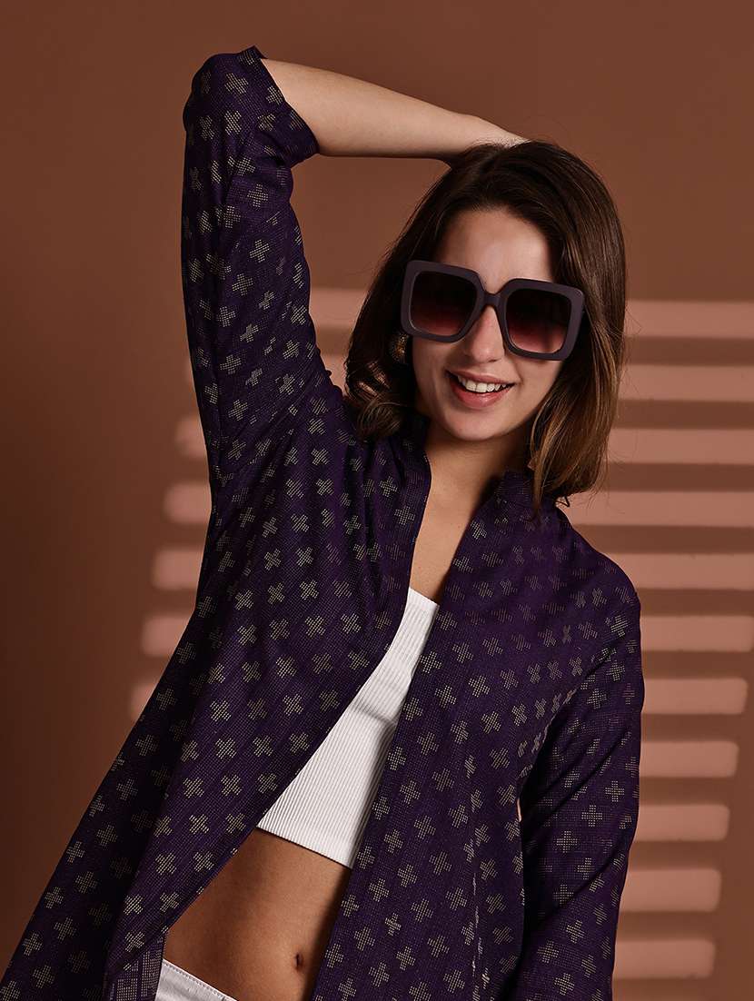 purple cotton shrug - 22084526 -  Standard Image - 5