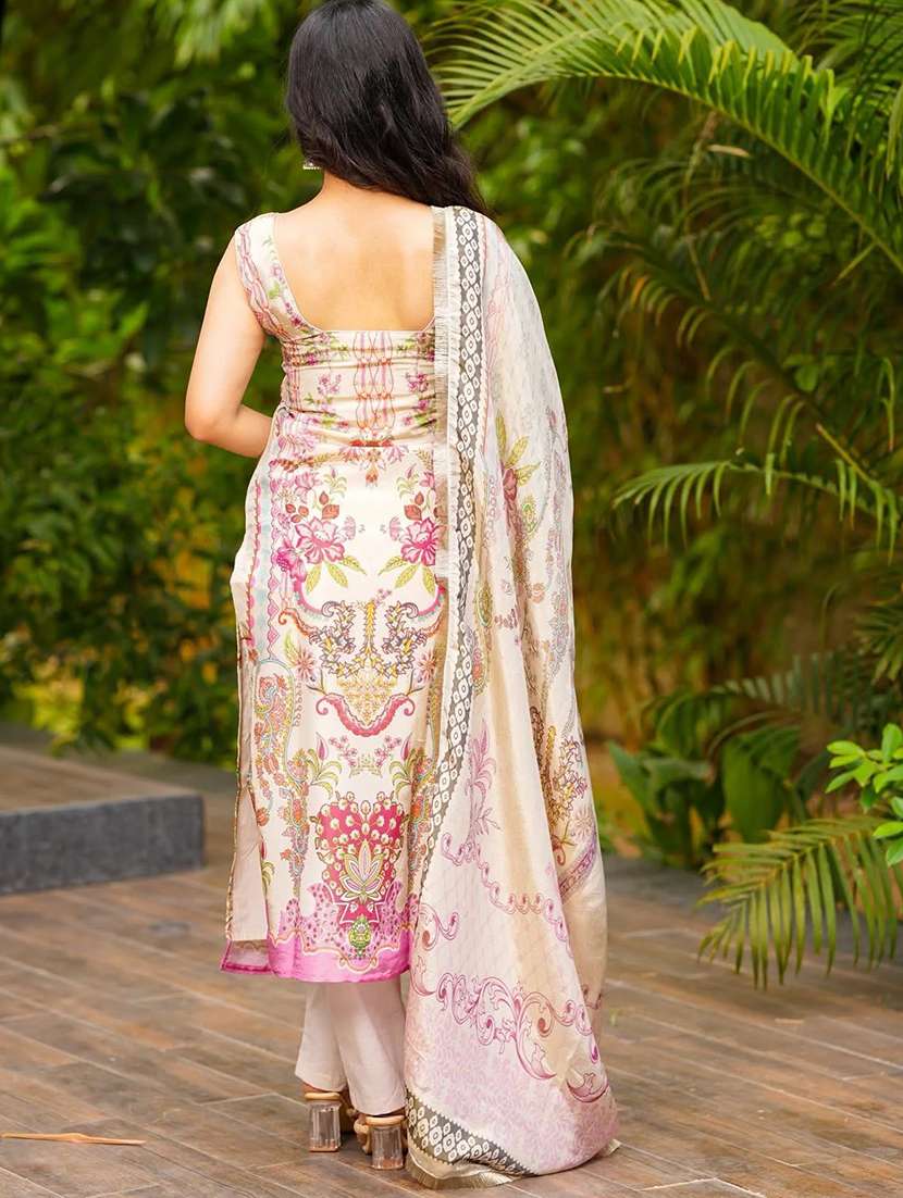 women printed sleeveless kurta pant with dupatta set - 22084531 - Standard Image - 3