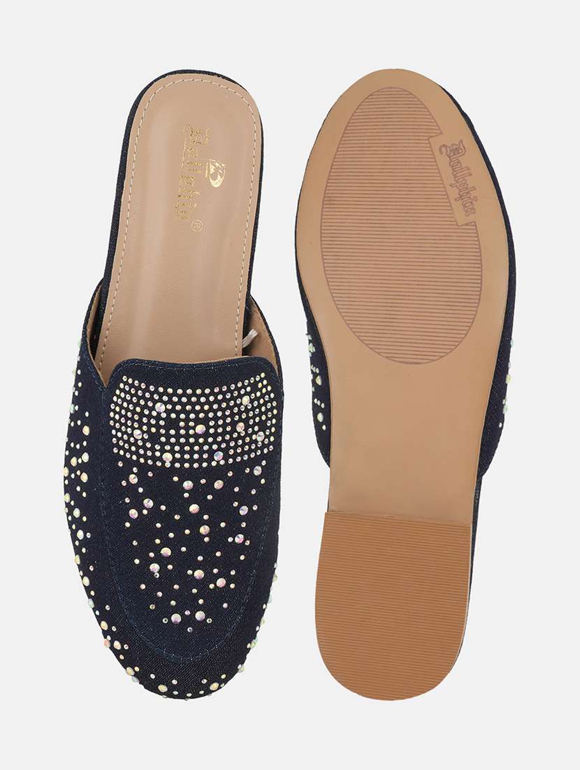 women black embellished slip on mule - 22084611 -  Standard Image - 5