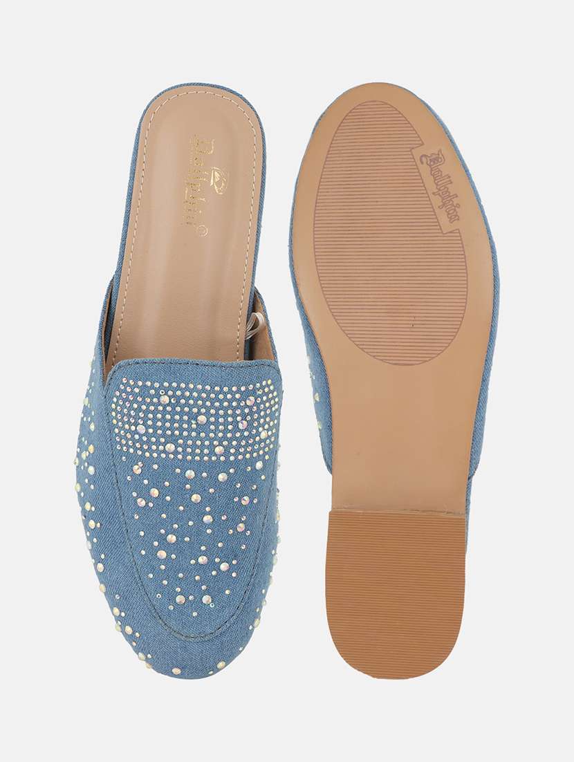 women embellished slip on mule - 22084612 -  Standard Image - 5