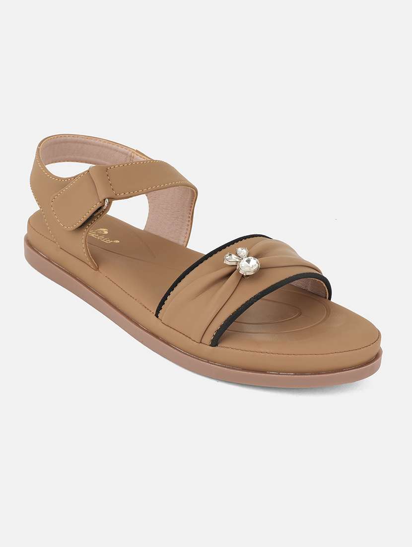 women solid back strap wedge - 22084615 - Standard Image - 3