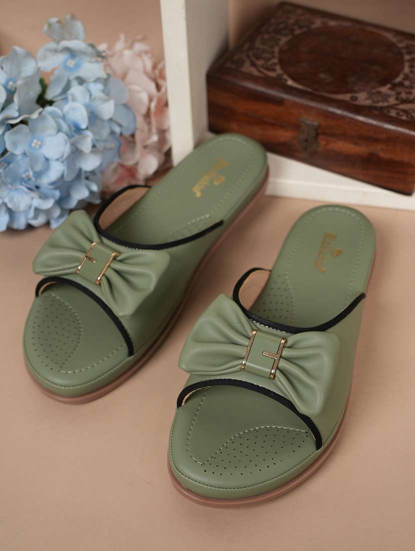 women solid slip on wedges