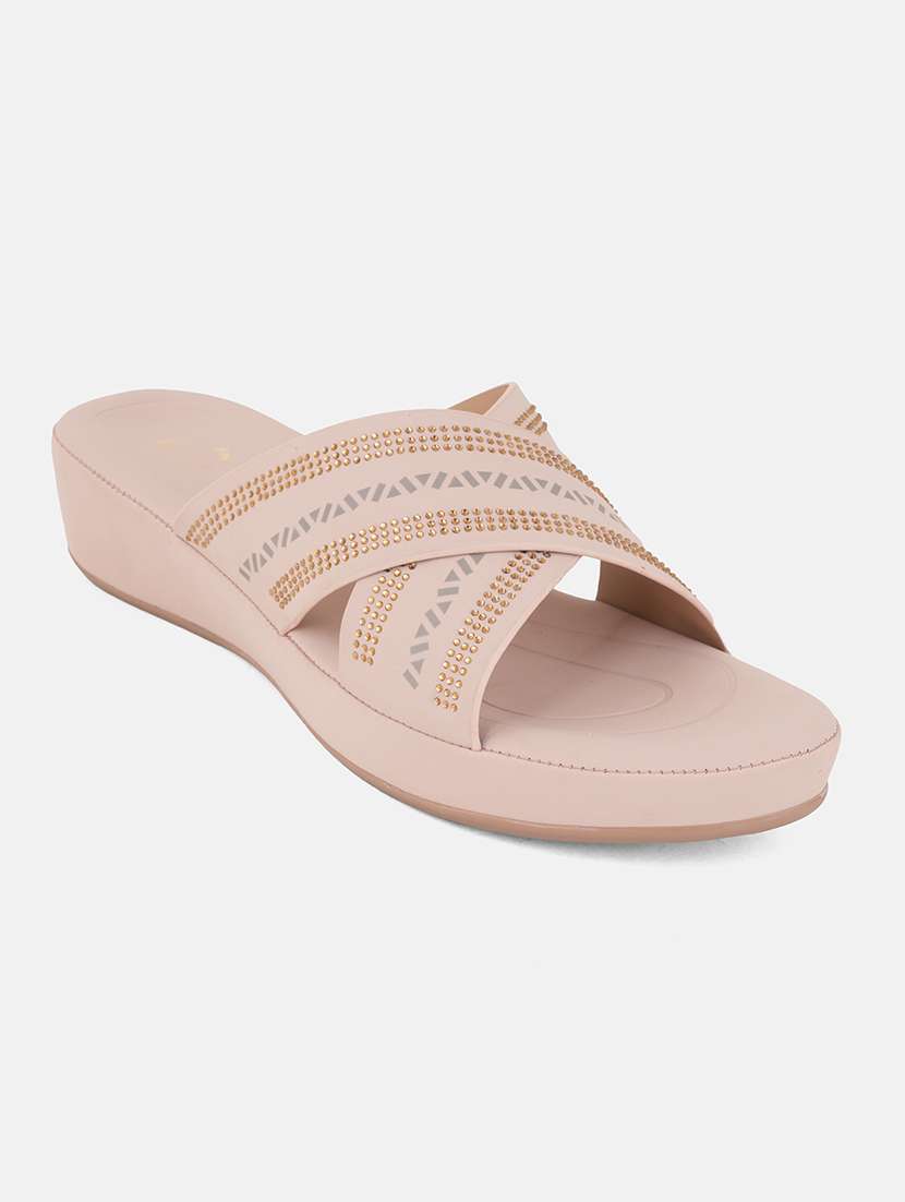 women solid slip on wedges - 22084632 - Standard Image - 3