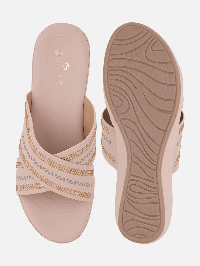 women solid slip on wedges - 22084632 - Standard Image - 5