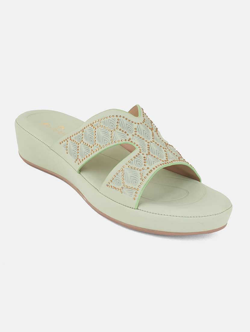 women solid slip on wedges - 22084637 - Standard Image - 3