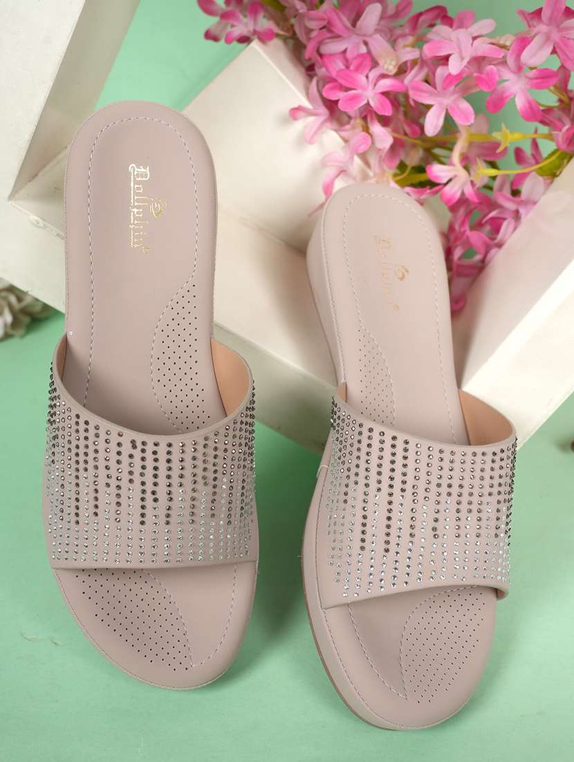 women solid slip on wedges - 22084638 - Zoom Image - 0