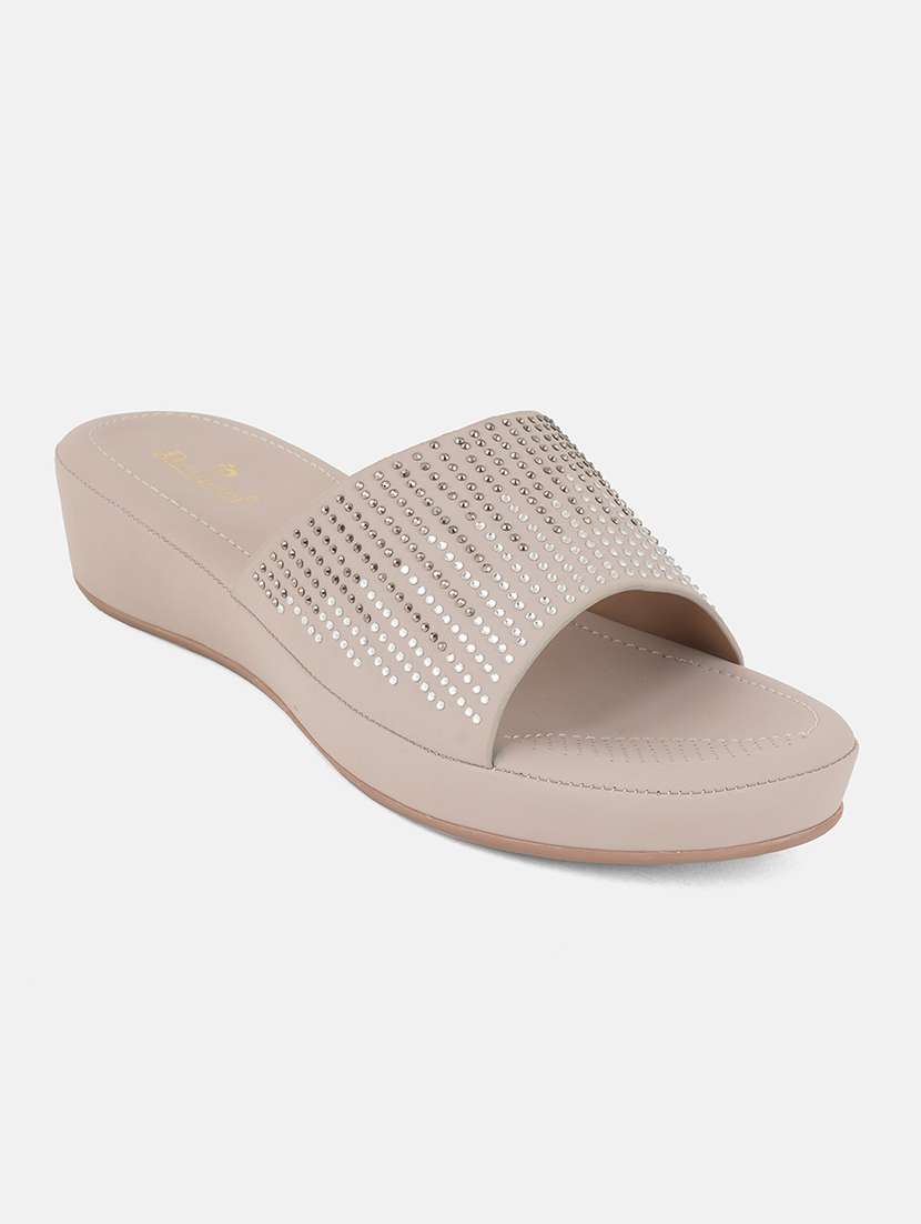 women solid slip on wedges - 22084638 - Standard Image - 3