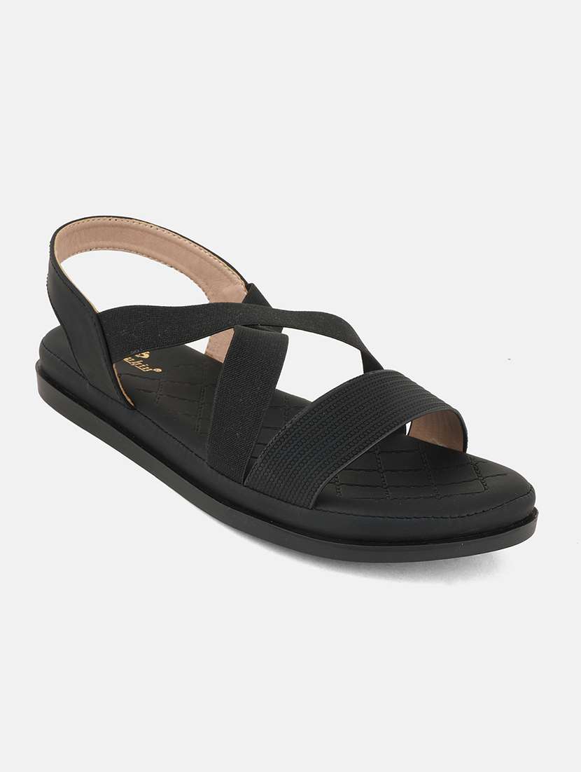 women solid strappy back strap wedge - 22084640 - Standard Image - 3