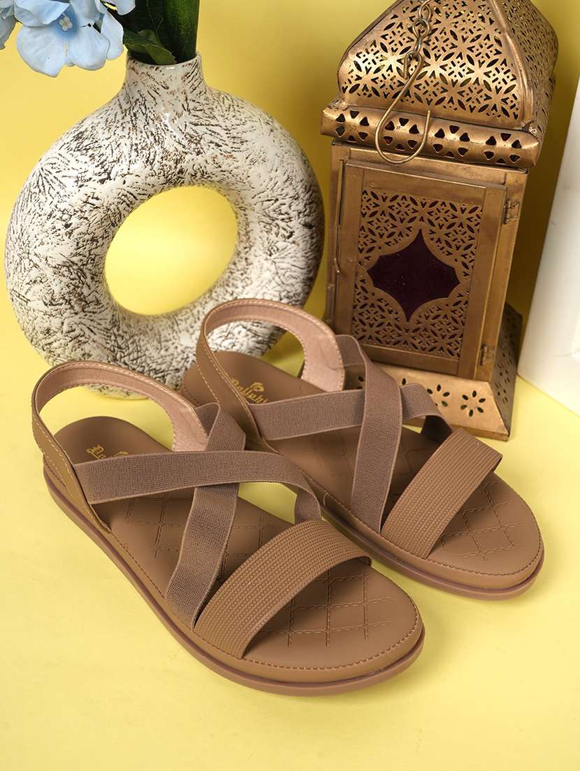 women solid strappy back strap wedge - 22084642 - Zoom Image - 0