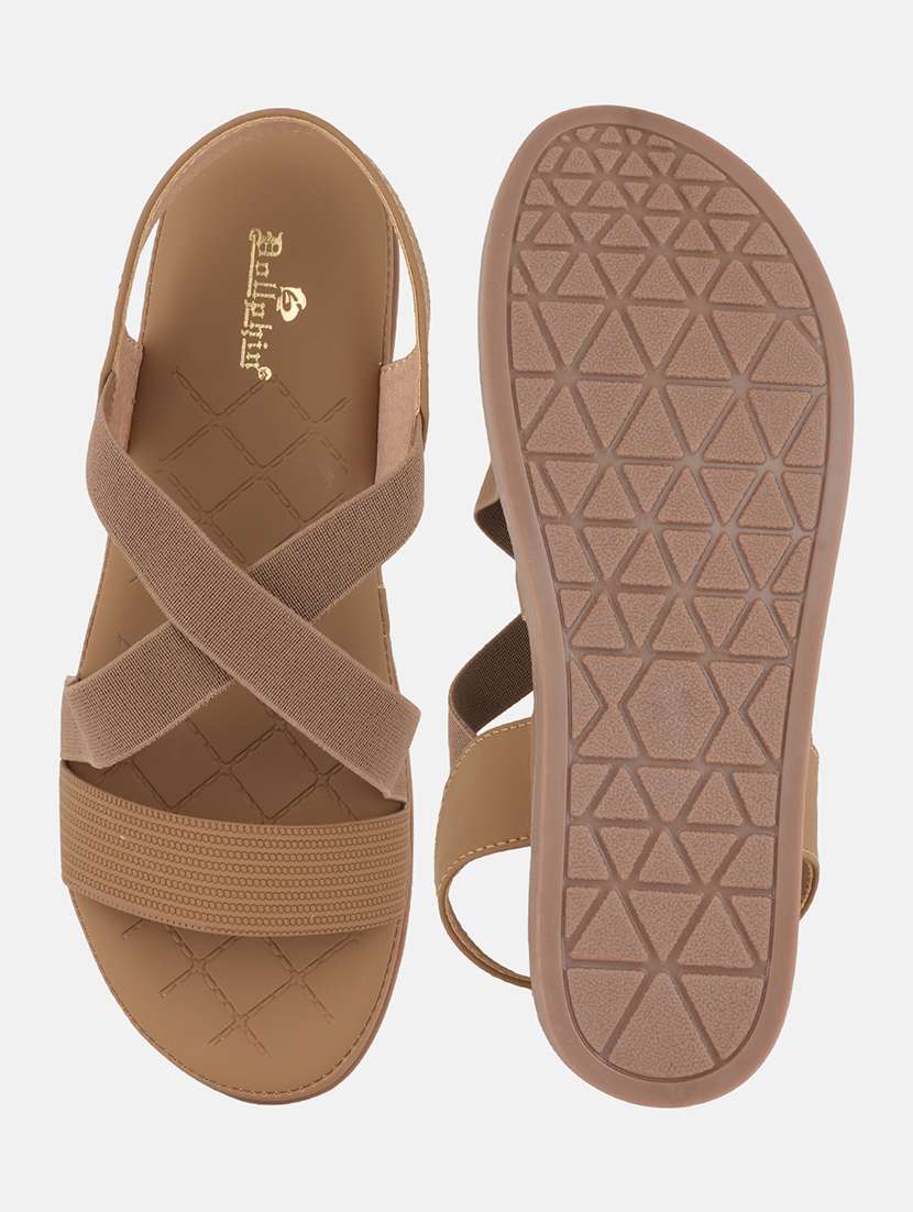 women solid strappy back strap wedge - 22084642 - Standard Image - 5
