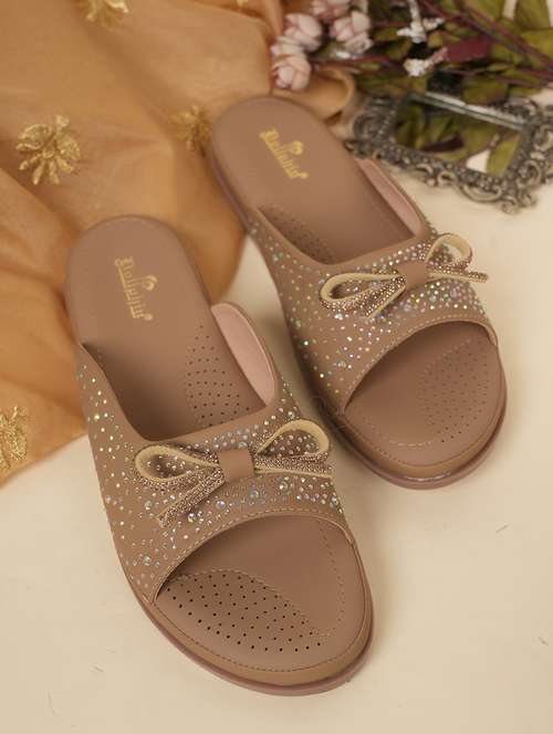 women embellished slip on wedges - 22084648 -  Standard Image - 0