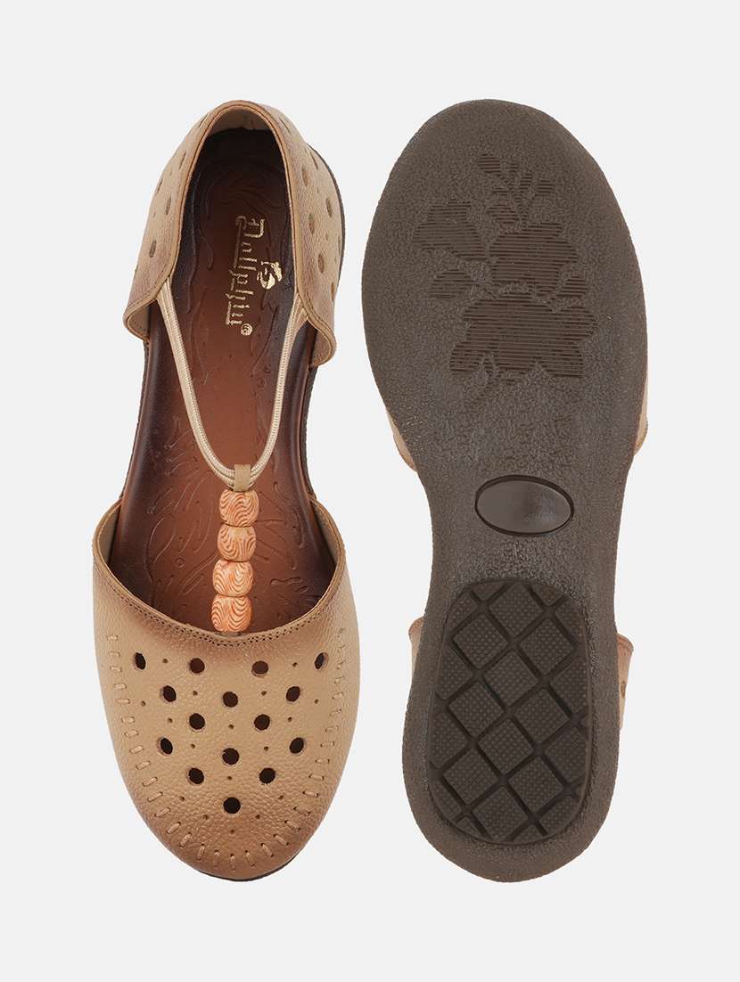 women beige slip on sandal - 22084649 - Standard Image - 5