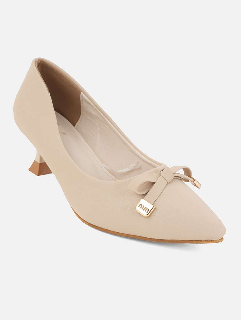 women cream slip on pump - 22084670 - Standard Image - 3