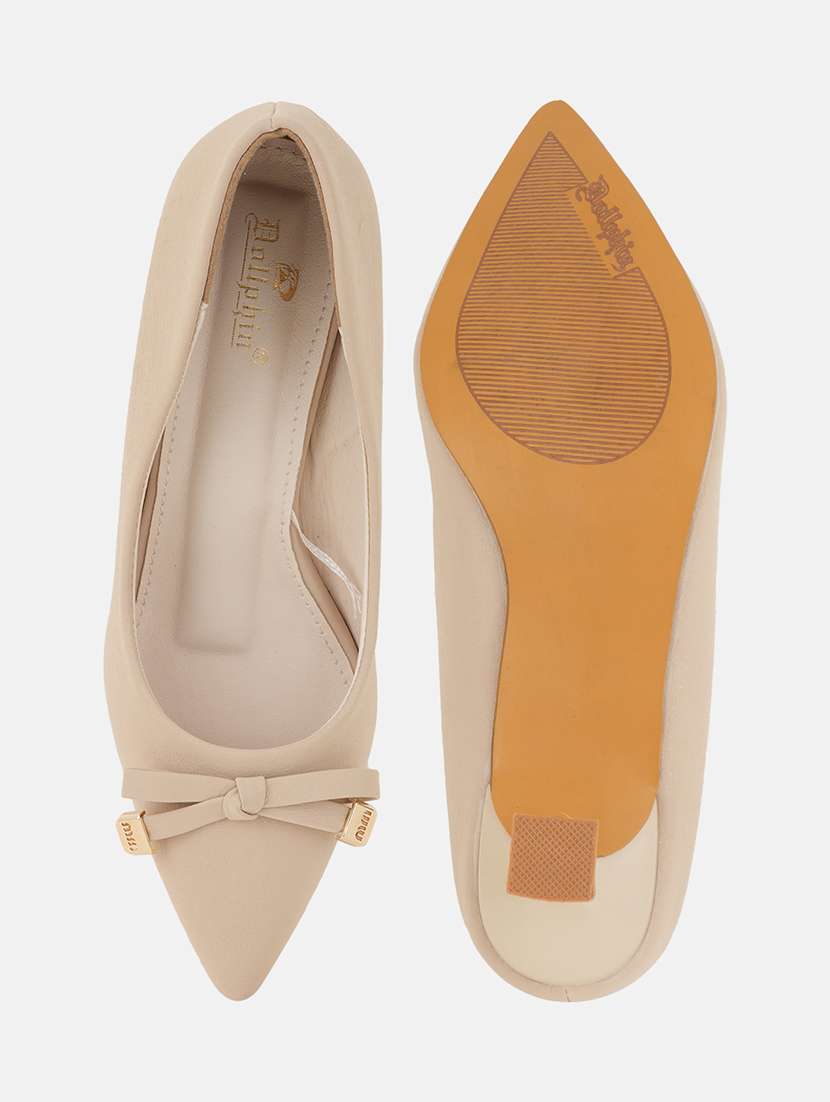 women cream slip on pump - 22084670 - Standard Image - 5