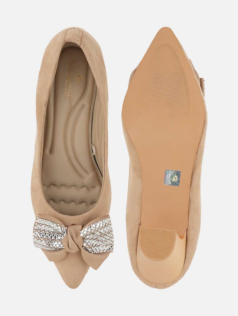 women beige slip on pump - 22084671 - Standard Image - 5