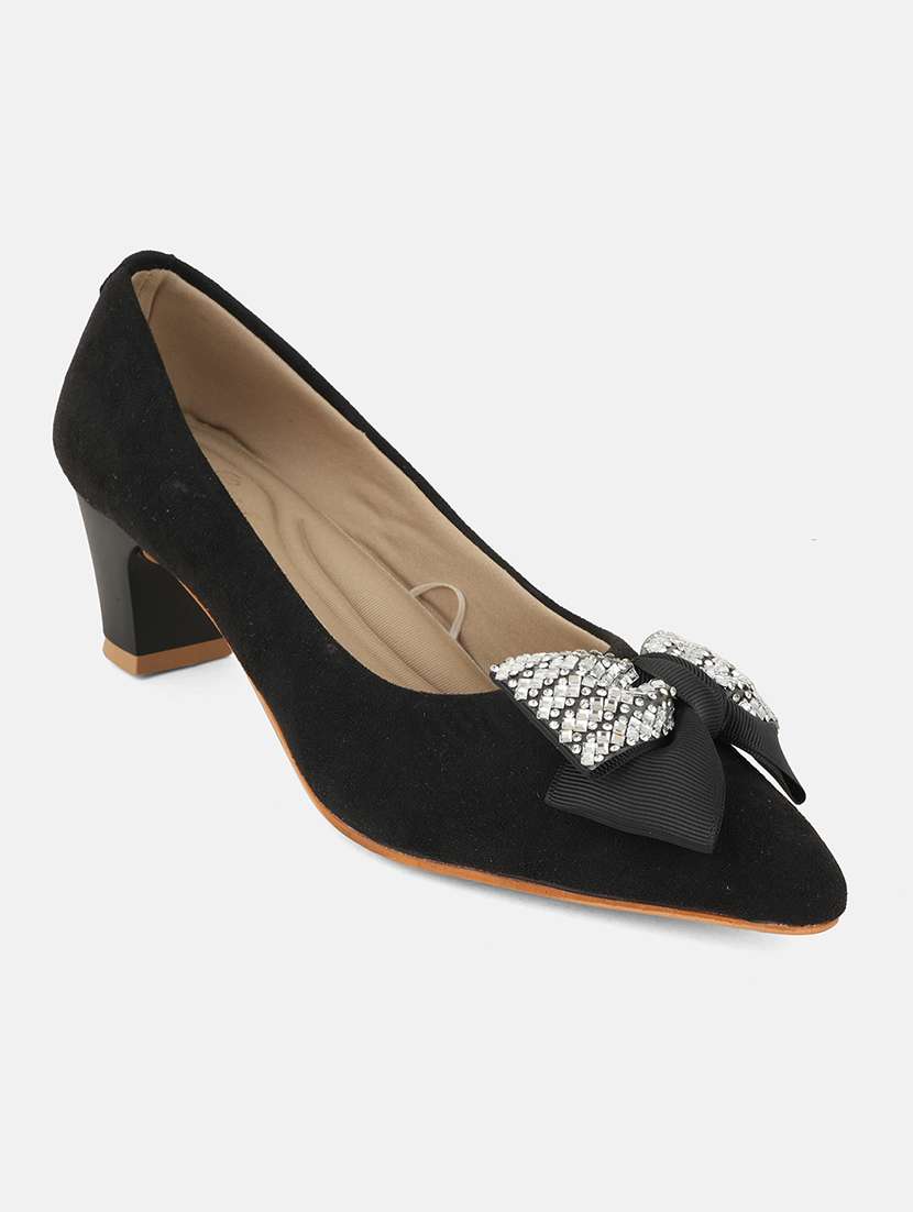 women black slip on pump - 22084672 - Standard Image - 3