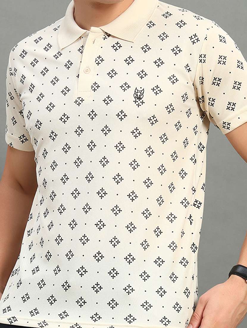 men printed short sleeve regular fit polo t-shirt - 22084676 -  Standard Image - 3