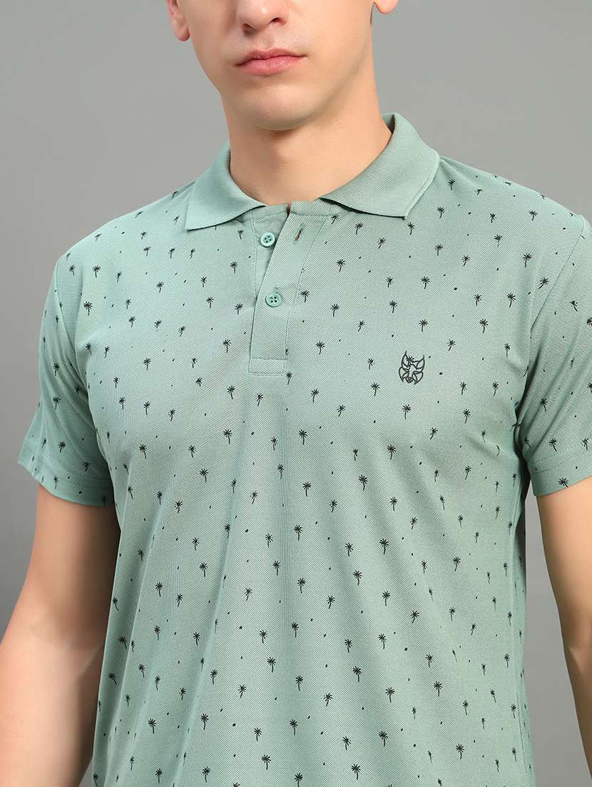 men printed short sleeve regular fit polo t-shirt - 22084677 - Standard Image - 3