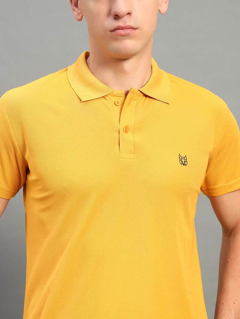 men solid short sleeve regular fit polo t-shirt - 22084678 -  Standard Image - 3