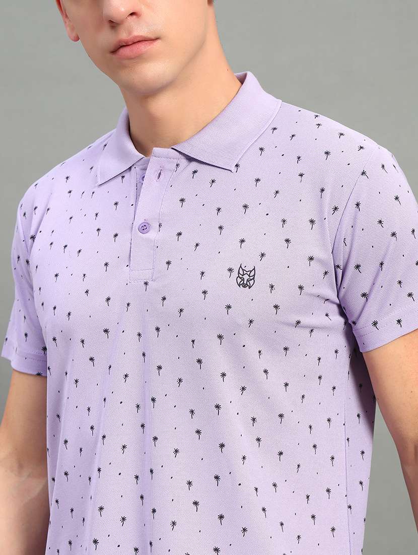 men printed short sleeve regular fit polo t-shirt - 22084680 -  Standard Image - 3