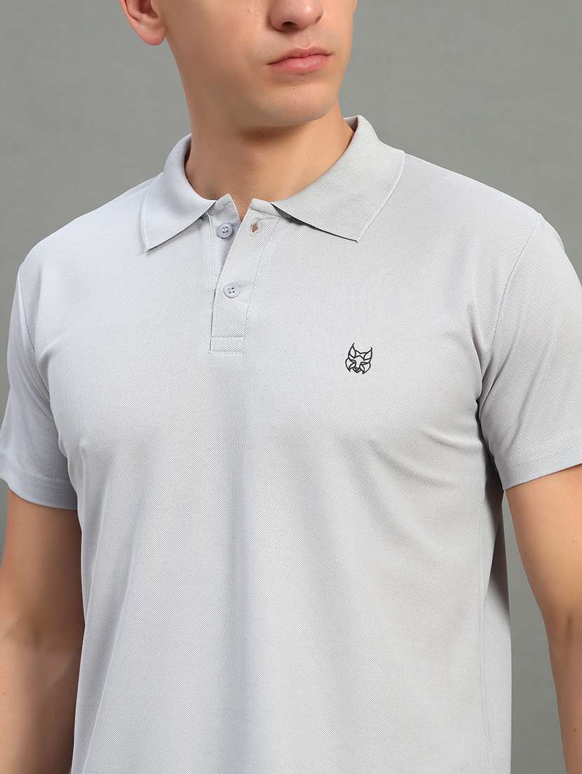 men solid short sleeve regular fit polo t-shirt - 22084683 - Standard Image - 3