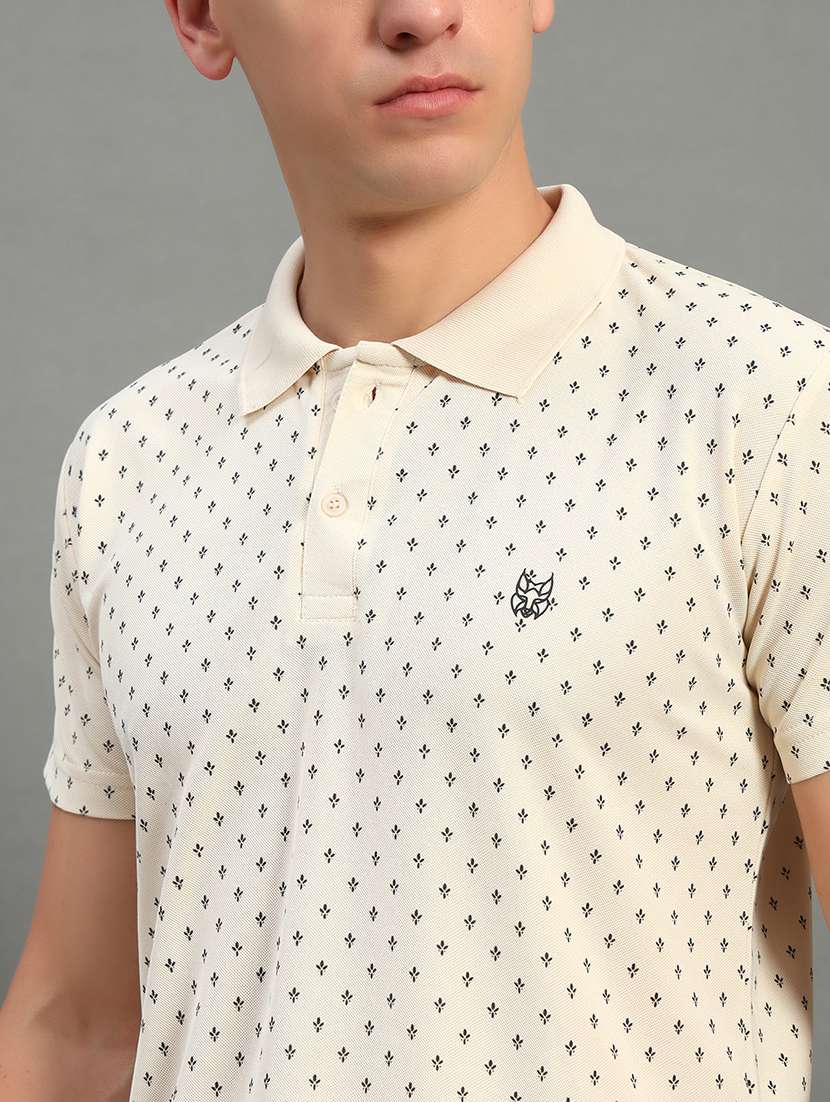 men printed short sleeve regular fit polo t-shirt - 22084684 -  Standard Image - 3