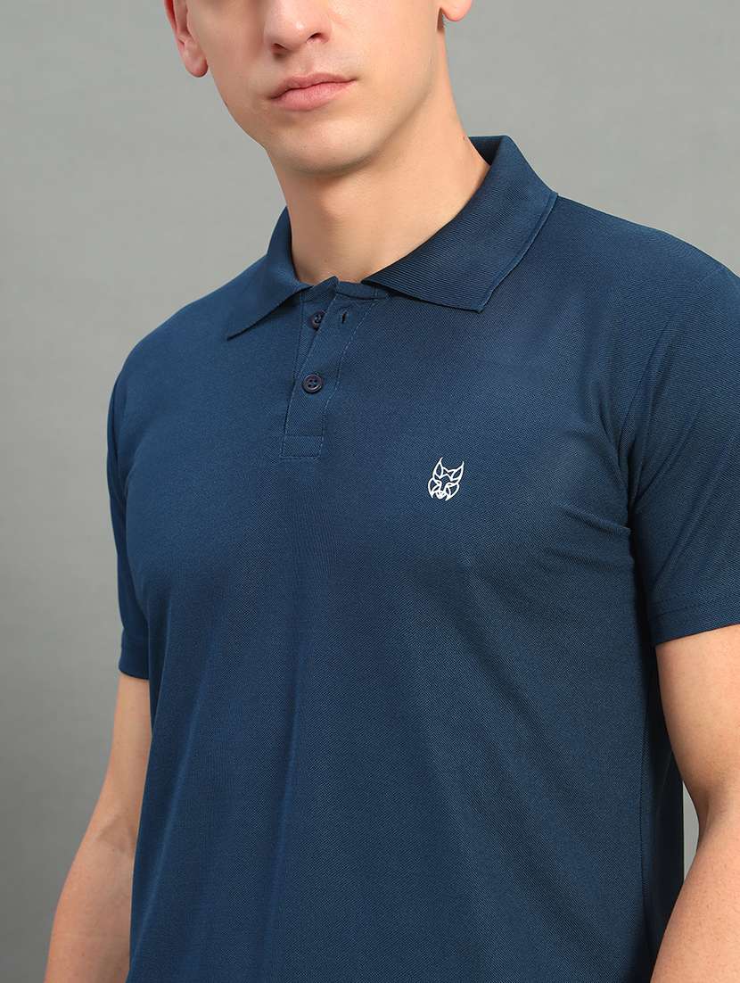 men solid short sleeve regular fit polo t-shirt - 22084685 -  Standard Image - 3