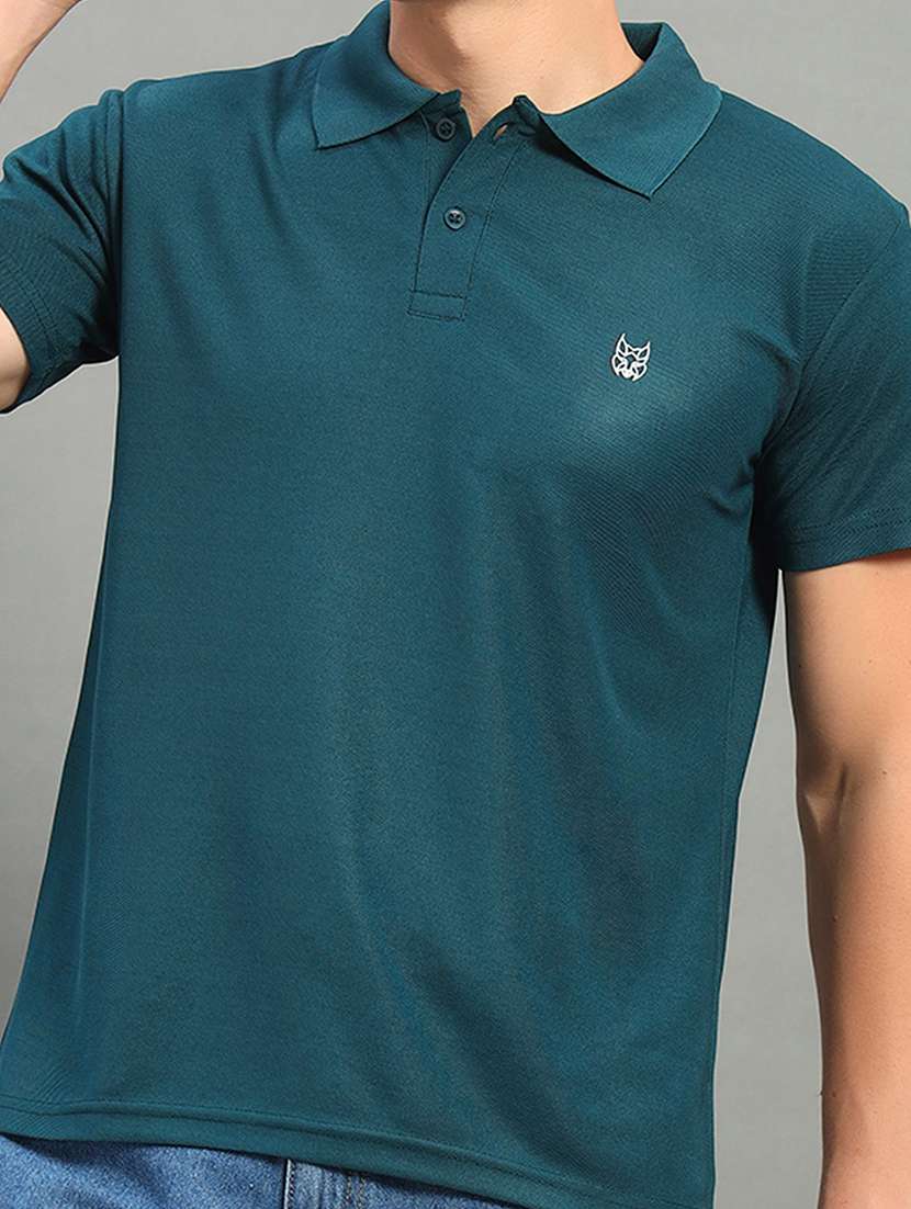 men solid short sleeve regular fit polo t-shirt - 22084689 -  Standard Image - 3