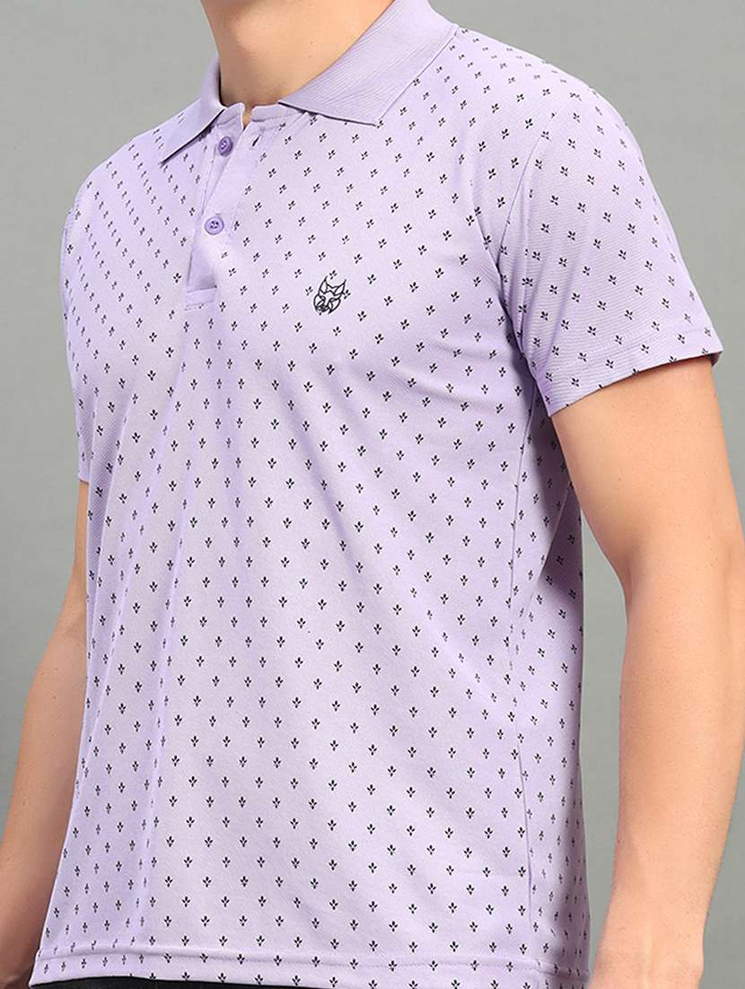 men printed short sleeve regular fit polo t-shirt - 22084691 -  Standard Image - 3
