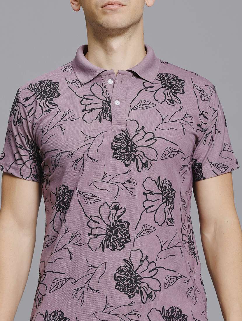 men printed short sleeve regular fit polo t-shirt - 22084694 -  Standard Image - 3