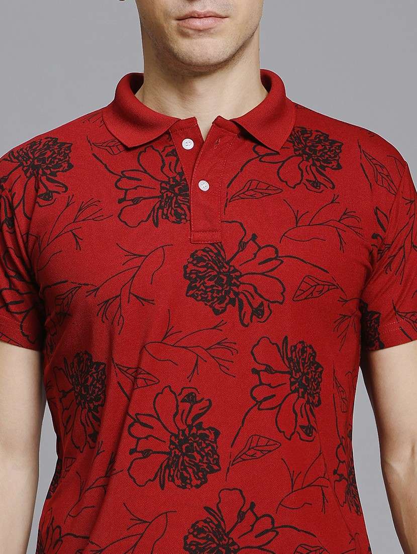 men printed short sleeve regular fit polo t-shirt - 22084695 -  Standard Image - 3