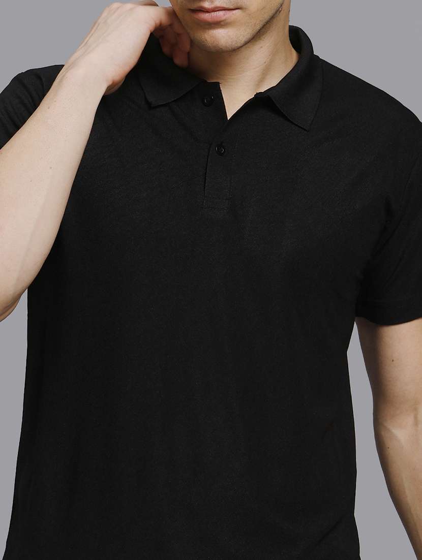 men solid short sleeve regular fit polo t-shirt - 22084700 -  Standard Image - 3