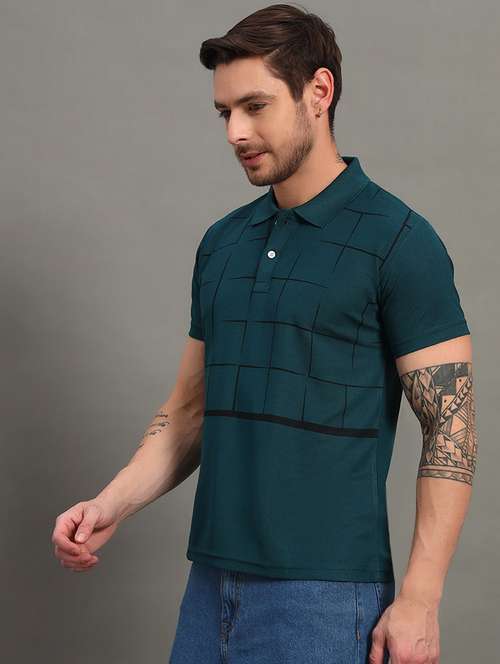men printed short sleeve regular fit polo t-shirt - 22084710 -  Standard Image - 0