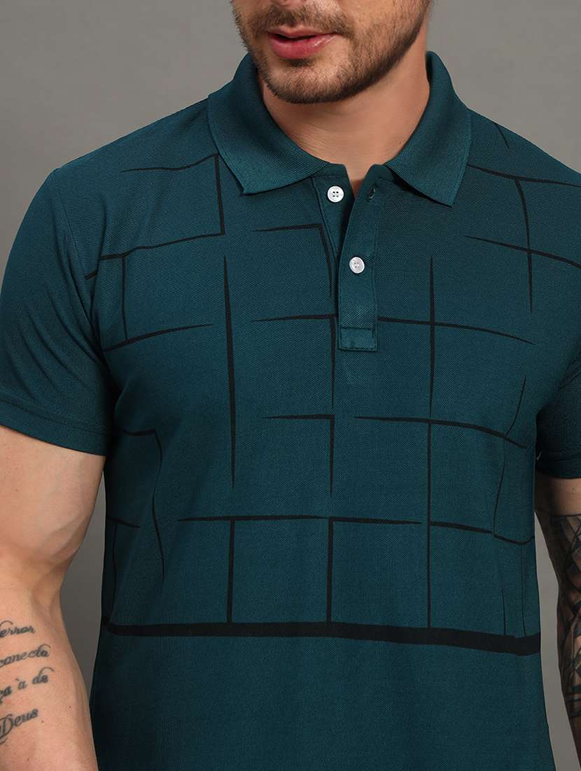 men printed short sleeve regular fit polo t-shirt - 22084710 -  Standard Image - 3
