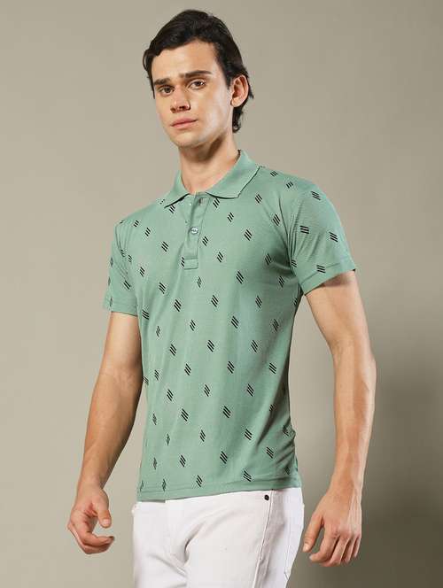 men printed short sleeve regular fit polo t-shirt - 22084714 - Standard Image - 0