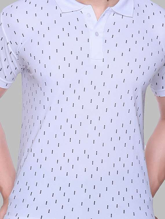 men printed short sleeve regular fit polo t-shirt - 22084715 -  Standard Image - 3