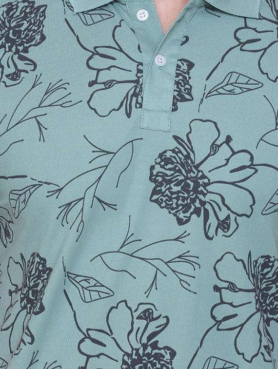 men printed short sleeve regular fit polo t-shirt - 22084718 -  Standard Image - 3