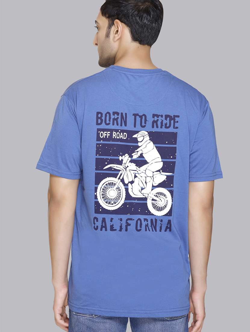 men back print round neck regular fit t-shirt