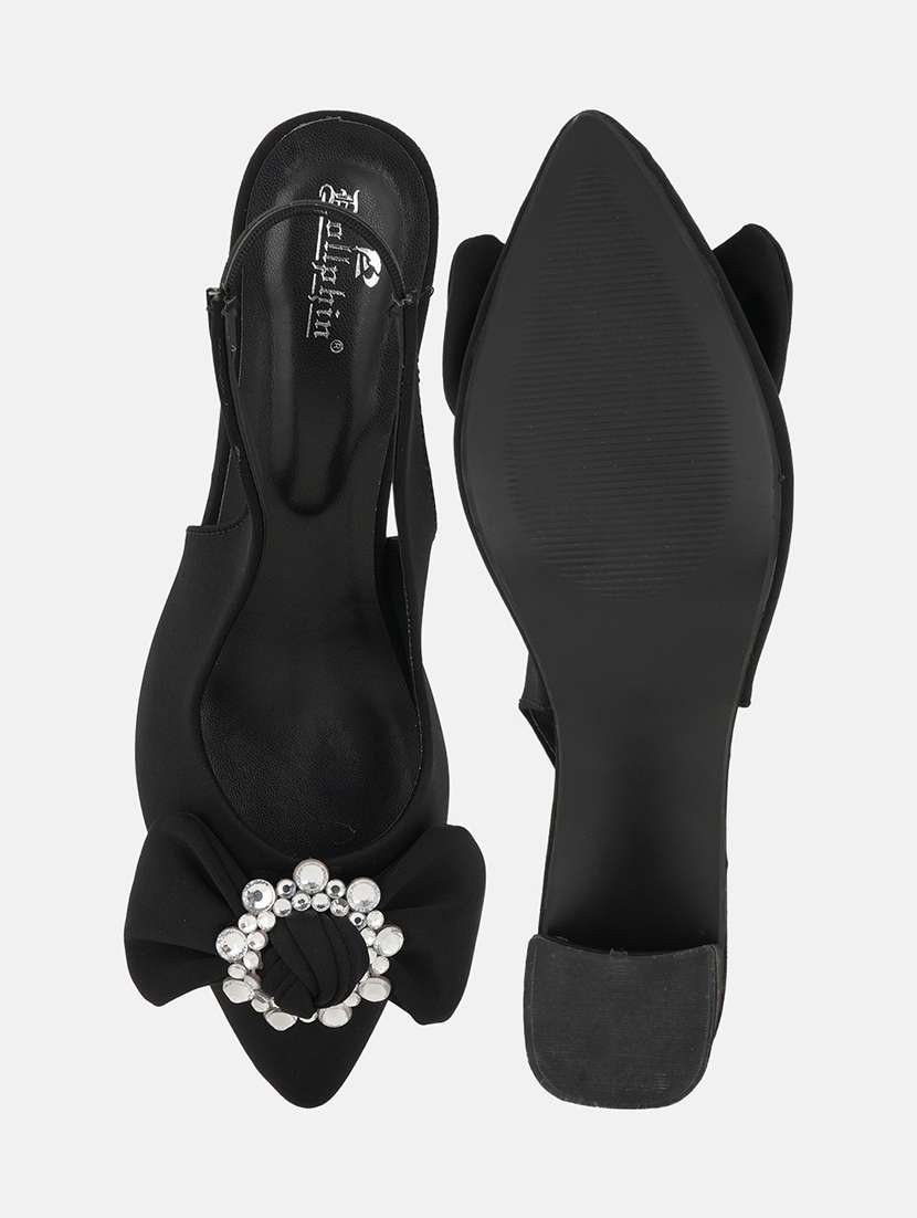 women solid back strap block heel sandals - 22084741 - Standard Image - 5