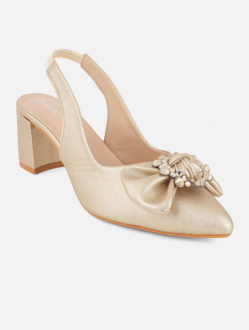 women solid back strap block heel sandals - 22084742 - Standard Image - 3