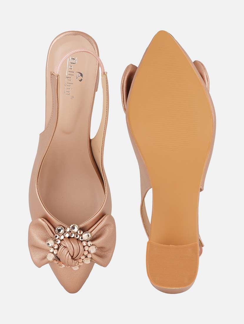 women solid back strap block heel sandals - 22084743 - Standard Image - 5