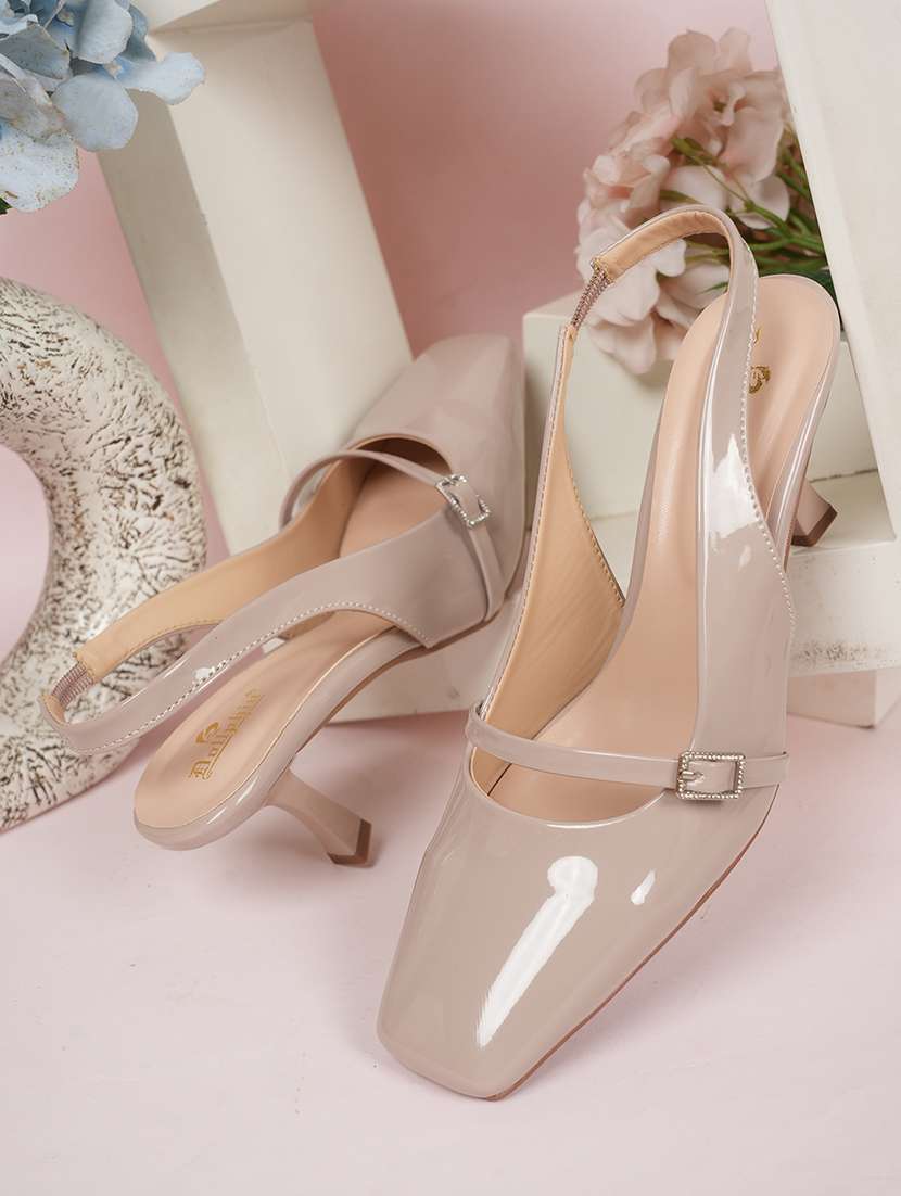 women solid back strap kitten heel sandals - 22084744 -  Zoom Image - 0