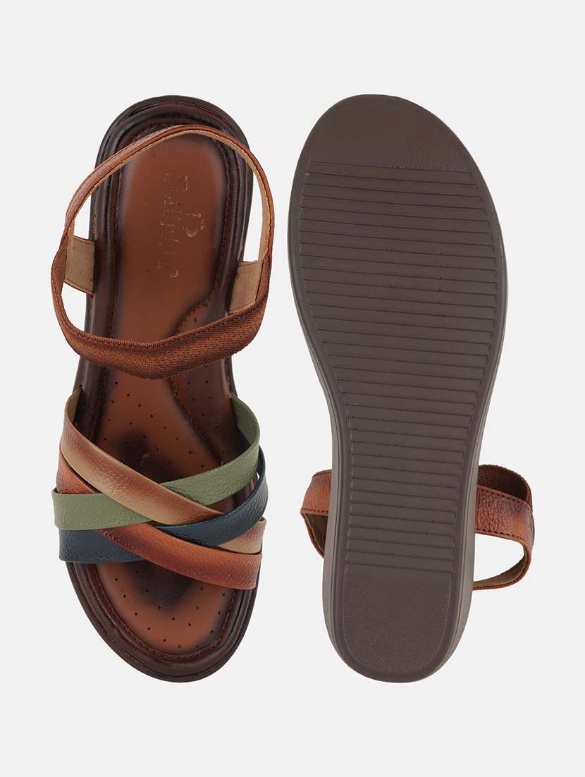 women solid back strap platform wedges - 22084757 - Standard Image - 5
