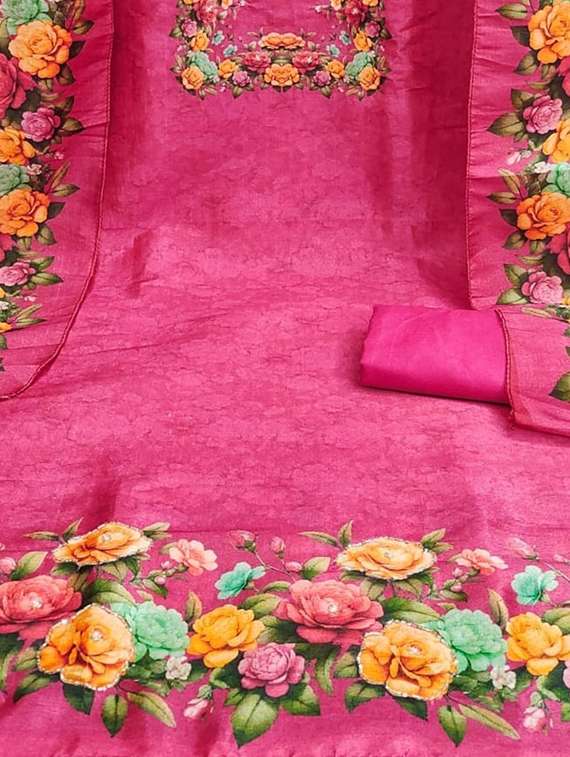 women floral printed unstitched suit set - 22084797 -  Standard Image - 3